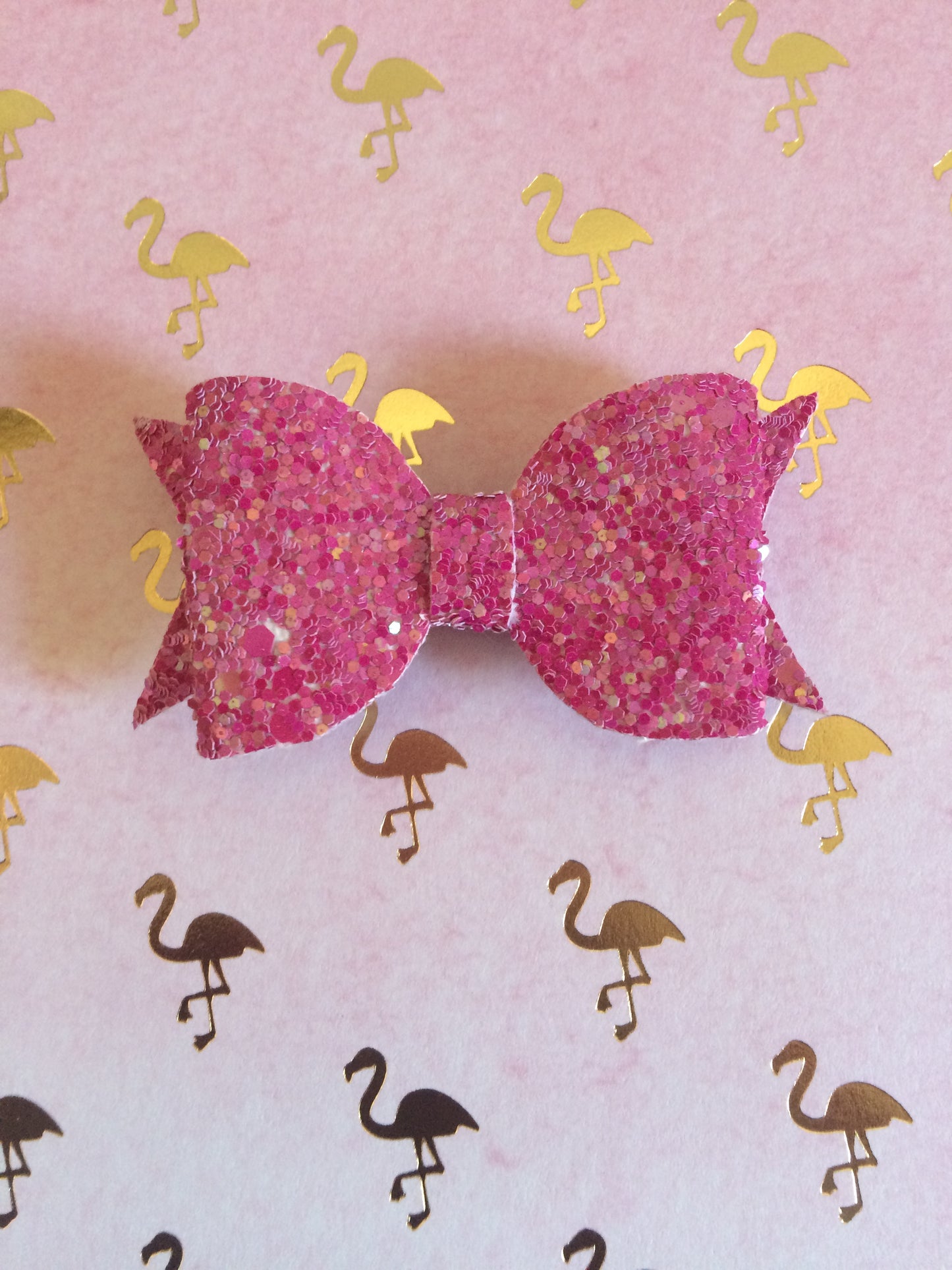 Magenta Glitter Bow Made By Apollo and Wynn