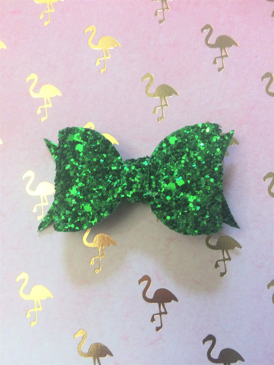 Green Glitter Bow by Apollo and Wynn